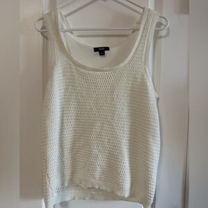 Simply Vera Vera Wang White Cream Knit Tank Top. 💯 Cotton